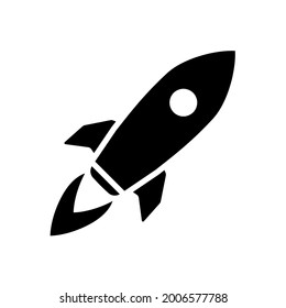 rocket icon of glyph design vector template