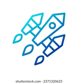 Rocket icon gradient blue business illustration vector element and symbol perfect.