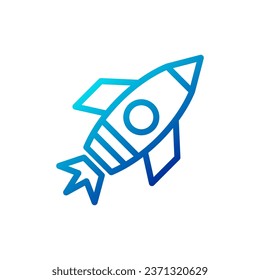 Rocket icon gradient blue business illustration vector element and symbol perfect.
