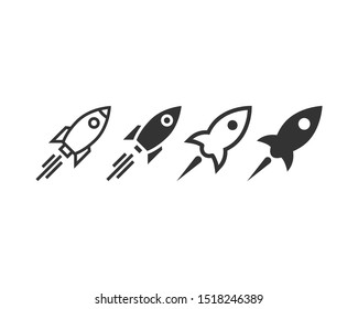 Rocket icon graphic design template vector isolated
