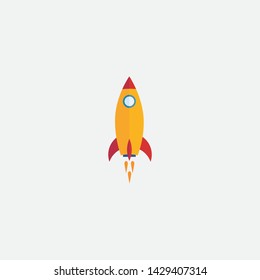 rocket icon graphic element. Illustration, template design