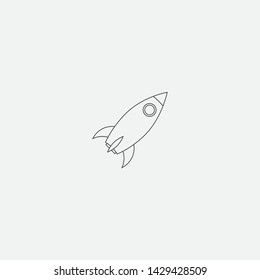 rocket icon graphic element. Illustration, template design