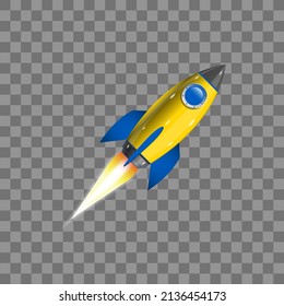 Rocket icon. Graphic template. Vector illustration