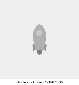 Rocket icon in grey color