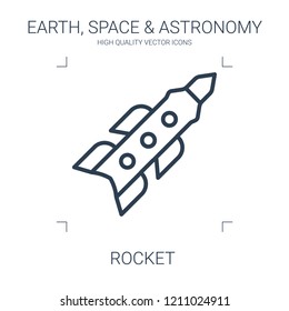 rocket icon. high quality line rocket icon on white background. from earth space astronomy collection flat trendy vector rocket symbol. use for web and mobile