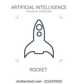 rocket icon. high quality line rocket icon on white background. from artificial intelligence collection flat trendy vector rocket symbol. use for web and mobile