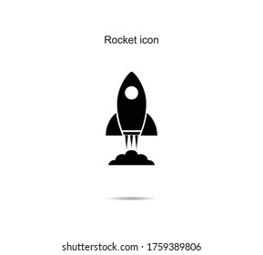 Rocket icon ideas design vector illustration graphic on background
