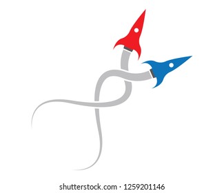 Rocket icon illustration