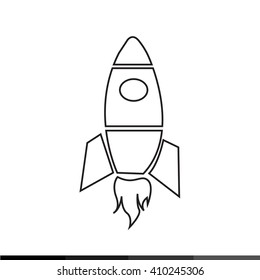 Rocket icon Illustration design