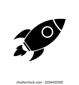 rocket icon illustration in flat style