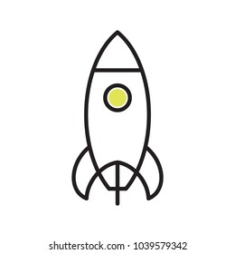 Rocket icon illustration isolated vector sign symbol