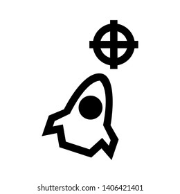 Rocket icon illustration isolated vector sign symbol - Vector