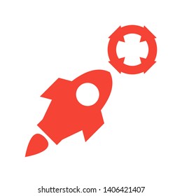 Rocket icon illustration isolated vector sign symbol - Vector