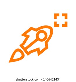 Rocket icon illustration isolated vector sign symbol - Vector