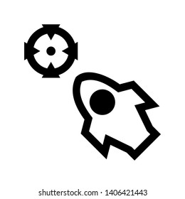 Rocket icon illustration isolated vector sign symbol - Vector