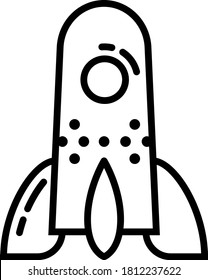 Rocket icon illustration isolated vector sign symbol.