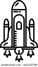 Rocket icon illustration isolated vector sign symbol.