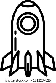 Rocket icon illustration isolated vector sign symbol.