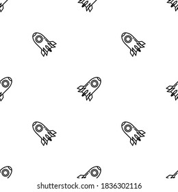 Ilustración de icono de cohete símbolo de signo vector aislado.