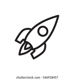 rocket icon illustration isolated vector sign symbol