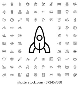 rocket icon illustration isolated vector sign symbol. Baby icons vector set.