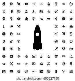 Rocket icon illustration isolated vector sign symbol. innovations icons vector set.