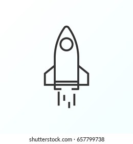 Rocket  icon illustration isolated vector sign symbol