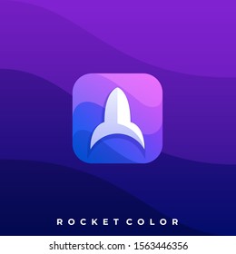 Rocket Icon Illustration Vector Design Template. Suitable for Creative Industry, Multimedia, Entertainment, Educations, Shop, and any related Business