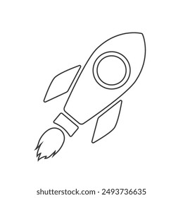 Rocket icon illustration vector design isolated