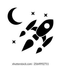 Rocket icon illustration vector design template