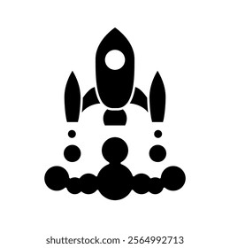 Rocket icon illustration vector design template