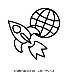 Rocket icon illustration vector design template