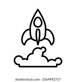 Rocket icon illustration vector design template