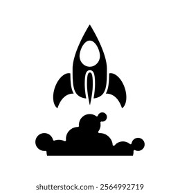 Rocket icon illustration vector design template