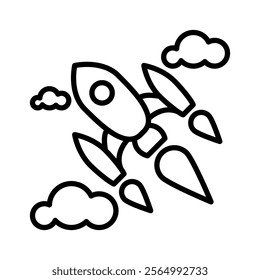 Rocket icon illustration vector design template