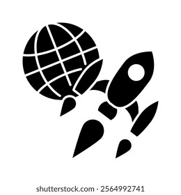 Rocket icon illustration vector design template