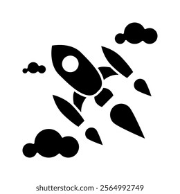 Rocket icon illustration vector design template