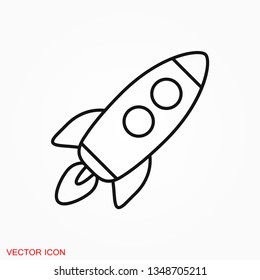 Rocket icon illustration vector sign symbol for design