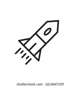 Rocket icon illustration vector sign symbol for design