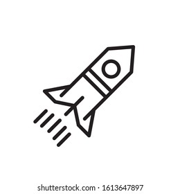 Rocket icon illustration vector sign symbol for design