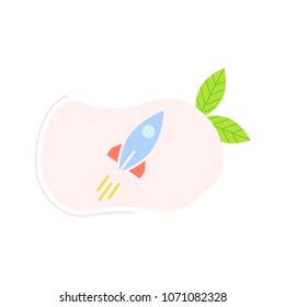 Rocket icon illustration vector symbol
