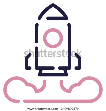 Rocket icon illustration for web, app, infographic, etc