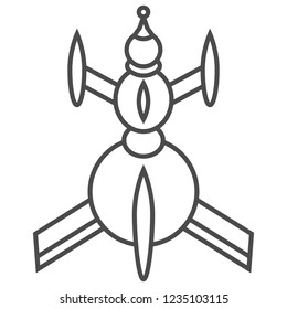 Rocket icon illustration.Vector isolated on white background a