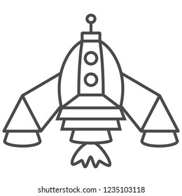 Rocket icon illustration.Vector isolated on white background e