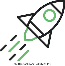 Rocket Icon image. Suitable for mobile application.