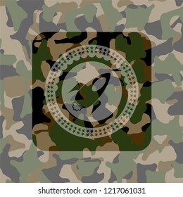 rocket icon inside camouflaged emblem