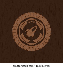 Raketensymbol im Retro-Stil