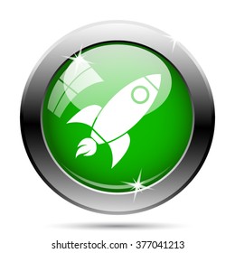 Rocket icon. Internet button on white background. EPS10 vector. 