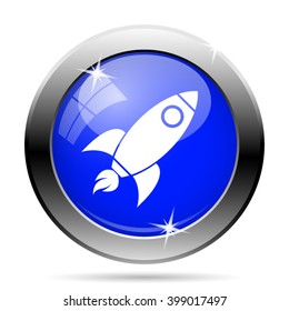 Rocket icon. Internet button on white background. EPS10 vector
