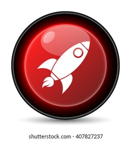Rocket icon. Internet button on white background. EPS10 vector
